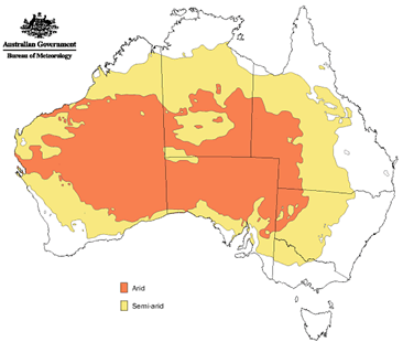 Australia Arid Map